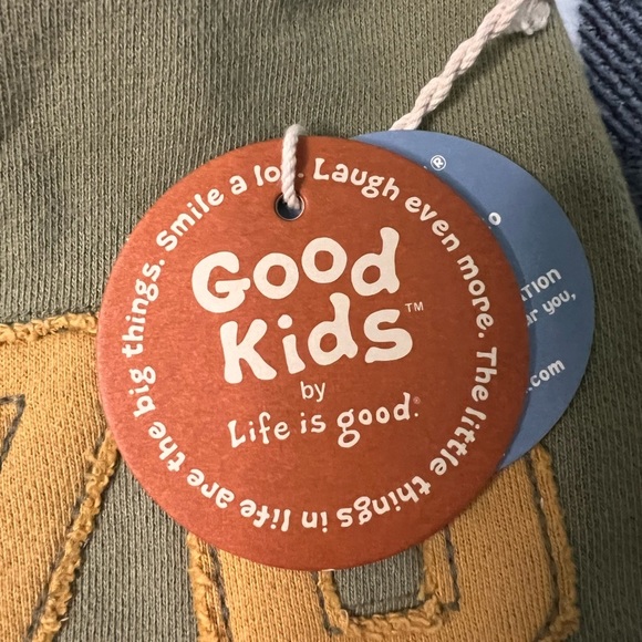 Life is Good - Boys Good Kids Warm Up Pants NEW Pants size small (5/6) artichoke - Picture 6 of 9